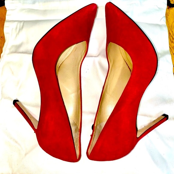 SANDRO Suede Red Classic Heels EU40 made in France - Picture 7 of 12